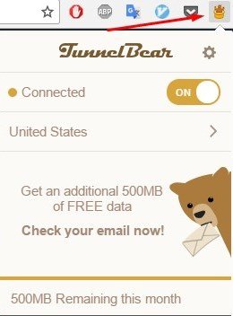 TunnelBear для входа на заблокированные сайты