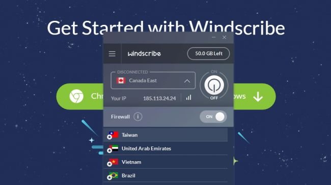 Бесплатный VPN 2017 Windscribe